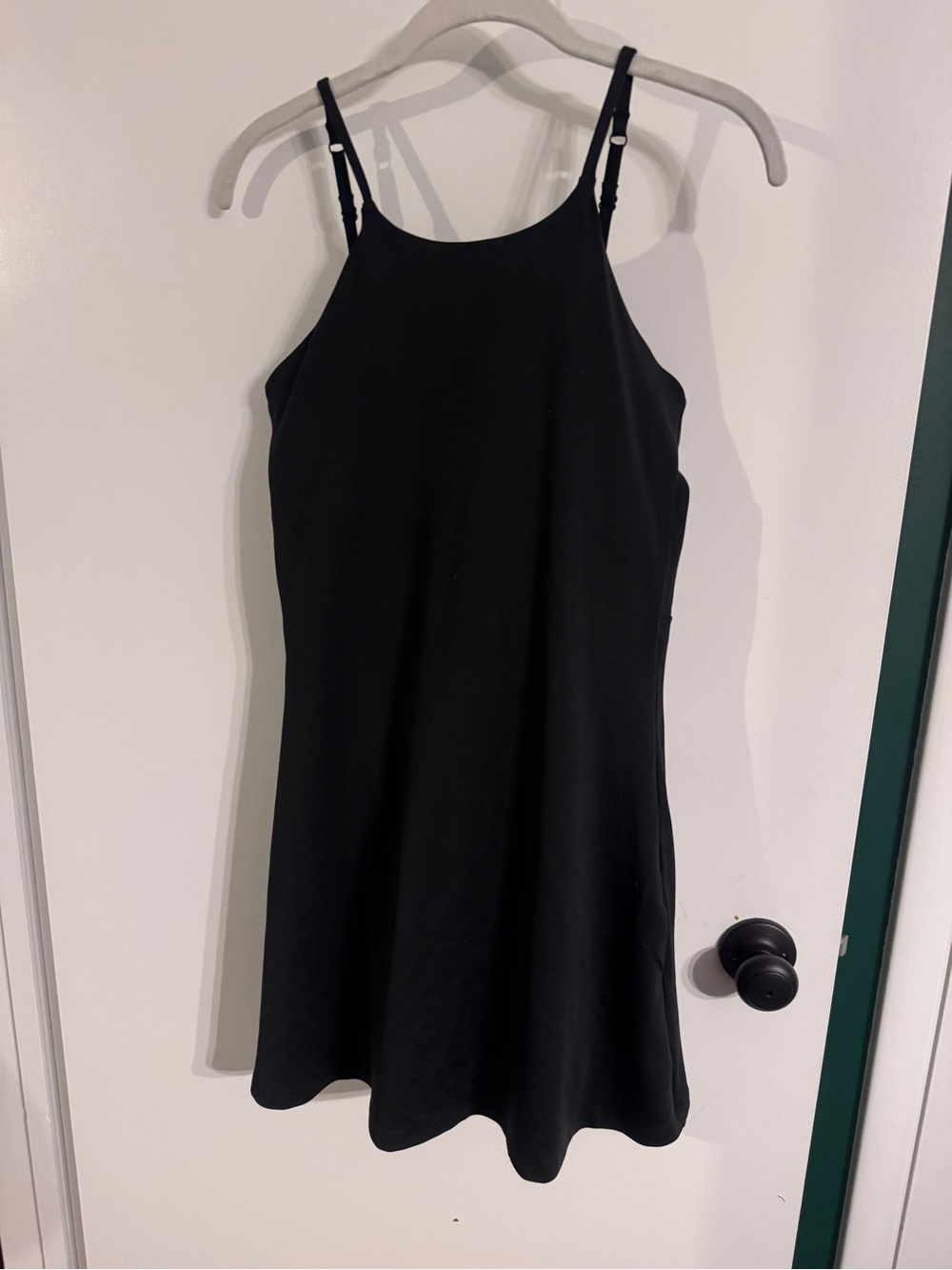 Girlfriend Collective Black Active Dress with Adjustable Straps